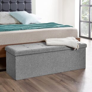 Narrow storage store ottoman bench